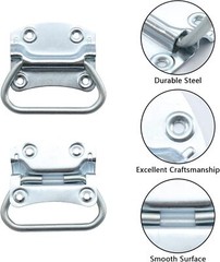 HOME MASTER HARDWARE 3-1/2 inch Pull Ring Handle Toolbox Zinc Plated Finish