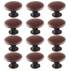 12 PCS 1.18 Inch 30mm Antique Copper Round Cabinet Knobs Drawer Pulls