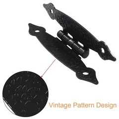 12 Pack Black Hammercraft 3.5 In HShape Flush Mount Cabinet Door Hinges
