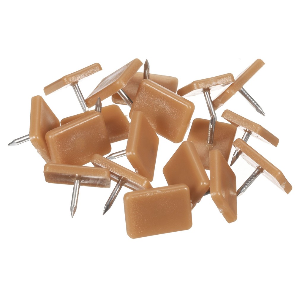 Tack-in Drawer Glides 12pcs, 17x12mm Plastic Drawer Furniture Replacement, Brown