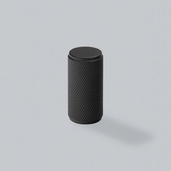 Belgravia Knurled Kitchen Cabinet Round Knob Pull In Matt Black – Solid Brass