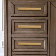 2 Pack 6 Inch 152mm Brushed Gold Cabinet Pulls Solid Kitchen Hardware