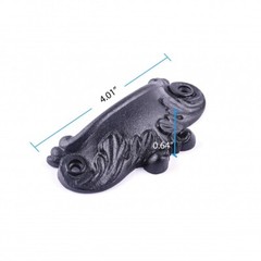 Cabinet Drawer Bin Pulls Black Iron Cup 4 inch W x 1 1/2 inch H Pack of 12