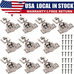 10 Pack 1/2″ Overlay Soft Close Face Frame 105° Compact Cabinet Hinge Hardware