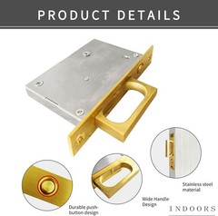 1 PCS Gold 6 Inch Recessed Finger Flush Barn Closet Pocket Door Edge Pulls