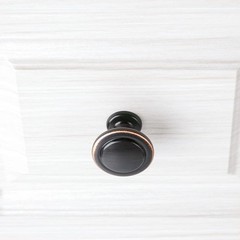 KOOFIZO Round Cabinet Knobs Oil Rubbed Bronze Cabinet Pulls, Dia. 1-1/4 Inch,…