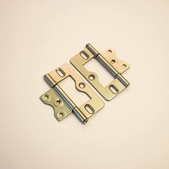 6PK 3″ Non-Mortise Bi-Fold Hinges Cabinet Closet Door Hardware Polished Brass