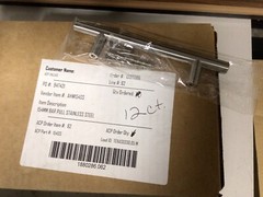 Lot of 12 – 154mm Bar Pull Stainless Steel Cabinet, Hardware