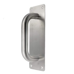 Heavy Duty Stainless Steel Barn Door Pull Handle with Plate 7 7/8in Silver