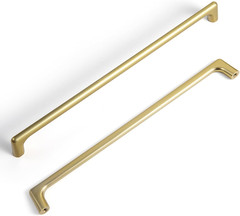Brushed Brass Cabinet Pulls with 10” Hole Centers, Modern Style Zinc Alloy Cabi