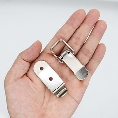 Lesnala 8 Pcs Stainless Steel 90 Degree Spring Toggle Lock Silver-8pcs