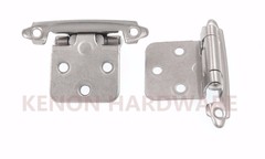 Lot of 25 Pairs (50pcs) Self Closing OVERLAY Flush Cabinet Hinges – Satin Nickel