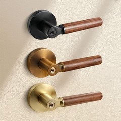 2 Pack Black Keyed Entrance-Keyed Alike Zinc Alloy Wooden Door handlesleft or…