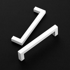 30 Pack 5 inch White Stainless Steel Square Cabinet Drawer Pull Handles