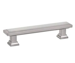Emtek Geometric Rectangular 5 Inch Bar Cabinet Pull Satin Nickel