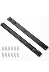 22 Inch Soft Close Drawer Slides 10 Pairs 20 Pack Black Full Extension Steel