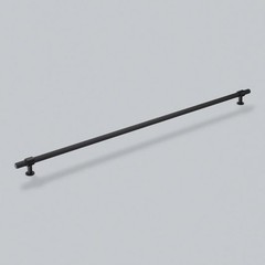 31.5″ Belgravia Knurled Kitchen Cabinet Pull Handle In Matt Black – Solid Brass