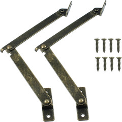 2Pcs Heavy Duty Lid Support Hinges – Left Side Iron Folding Lift Up Stay Hinge –