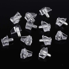 5 mm Clear Shelf Support Pegs Cabinet Clips Holder Plastic Bookcase Self-Lock…