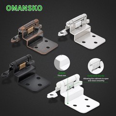 50 Pack 25 Pairs 3/8″ Inset Cabinet Door Hinges – 50 Pack, 3/8 White