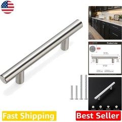 Elegant 50 Pack Cabinet Handles 3in Hole Centers Brushed Nickel Stainless Steel