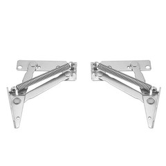 2Pcs Set Steel Durable Lift, Under Cabinet Pull Down Hinges Scissor Silver
