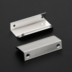 10 PCS Silver Cabinet Handles 3.15 Inch 80mm Finger Edge Pulls 21/2 Inch