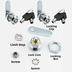 Threaded Tube Lever Lock 16MM 2 Pack Zinc Alloy for Locker and Furniture Use