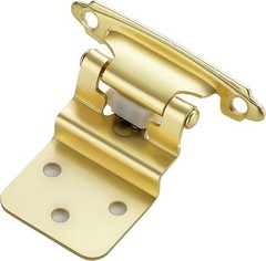 Elegant 10 Pack Set of Gold Self-Closing Cabinet Hinges for 3/8″ Inset Doors