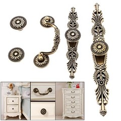 European Style Cabinet Wardrobe Drawer Pulls Handle Antique Bronze Knob Hardware