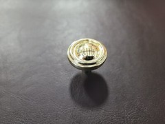 Hickory Hardware Tranquility Polished Brass Round Disc Cabinet Pull Knob P411-PB