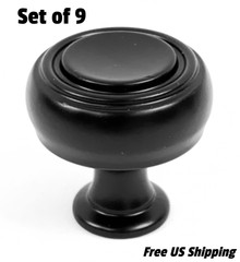 Richelieu Cabinet Knob BP872233900 1 5/16 in Mushroom Design Set of 9