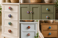 12 pcs Original Marrakesh colorful drawer knob mosaic ceramic pull cabinet knobs