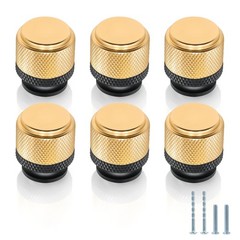12 PCS Black Gold Knurled Cabinet Knobs Decorative Kitchen Drawer Pulls