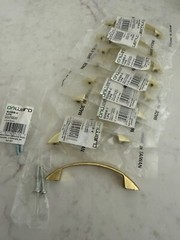 Onward Drawer Handles 920BB-V Bright Brass Finish 3″CTR 76mm Made in Taiwan