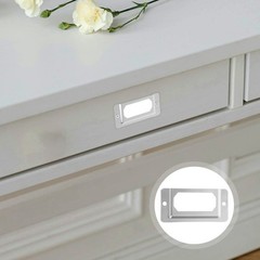 50Pcs Reusable Metal Label Holders for Cabinets Drawers Silver Stainless Steel