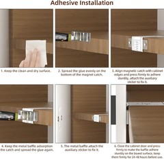 Cabinet Door Magnets Stick On, 2 Pack 30 LB Heavy Duty Ultra Thin Invisibl
