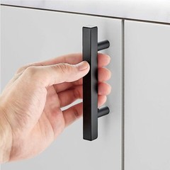 4.8Inch Black Cabinet Handles T Bar Stainless Steel Kitchen Drawer Door Pull Lot