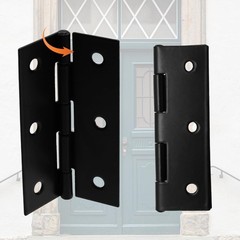 Antrader Folding Hinges, Retro Flat Black Hinges Cabinet Furniture Repair Hardwa