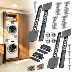 Hanwosi Pocket Door Slides, Soft Close Pocket Door Hardware, Magnetic Catch, 4