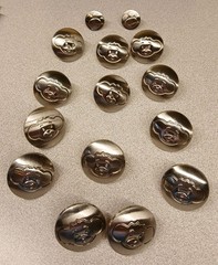 Lot of 13 Silver Tone Monkey 1.5″ + 2 Paw 3/4″ Drawer Pull Knob Nursery Toddler