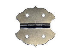 24 Small Nickel Plated Butterfly Hinges with Matching Screws-1-1/4″ H x 1-1/8″ W