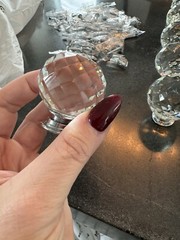 LIBERTY Faceted Crystal 1-3/16 in. (30 mm) DRAWER KNOBS PULLS CABINET