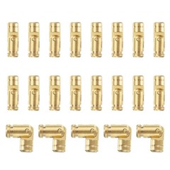 20Pcs Invisible Barrel Hinges 5mmx15mm Brass Concealed Hinge Gold