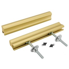 10 Pack Adjustable Cabinet Drawer Pulls Overall Length 102mm(4inch) Brushed B…