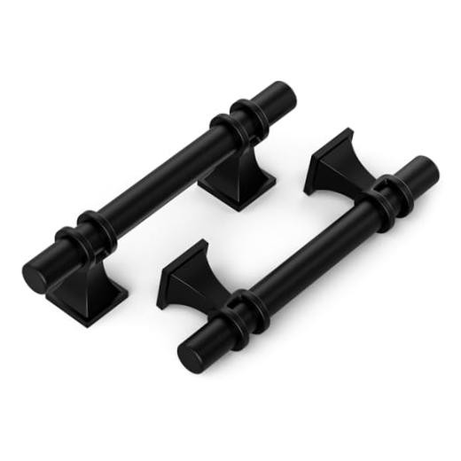 Pack 3 Inch Cabinet Handles, Drawers Pulls for 3in(76mm) hole centers 10 Black