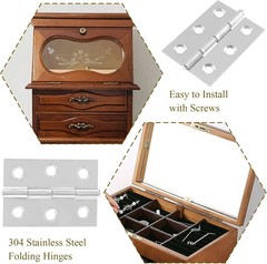 20pcs 2 Inch Butt Hinges Stainless Steel Cabinet Hinges Small Door Hinges Window