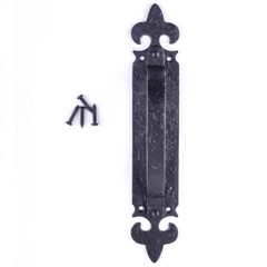 Black Decorative Large Door Handle Wrought Iron Antique Cabinet Door Pull Handle