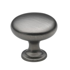 GlideRite 1-1/8 in. Dia Satin Pewter Classic Round Cabinet Knob (10-Pack)lot#10