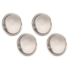 Nuk3y Easy Snap In Closet Door Finger Pull 21/8 Inch Satin Nickel 4 Pack